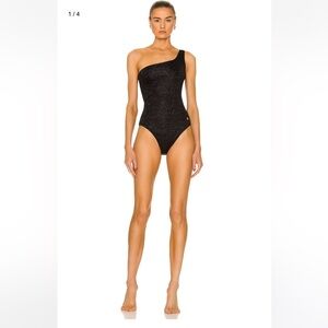 BALENCIAGA
Asymmetric One Piece Swimsuit in black lurex- NWT - size medium